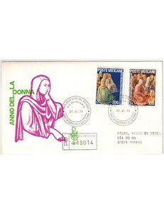 VATICANO 1975 FDC (Venetia) Anno della donna rac