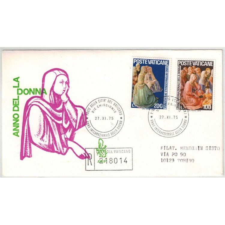 VATICANO 1975 FDC (Venetia) Anno della donna rac