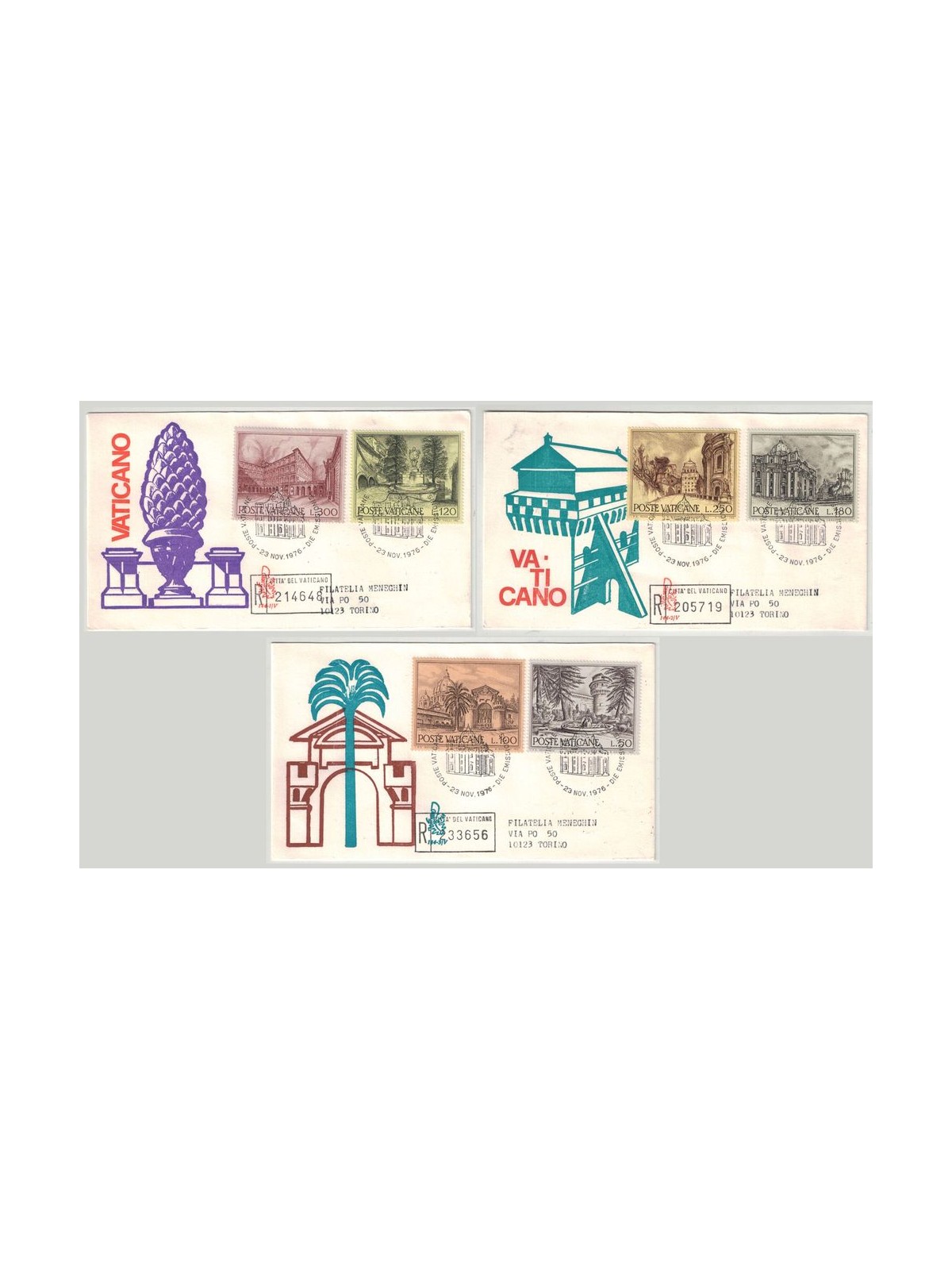 VATICAN 1976 FDC (Venice) Fountains and Views collection