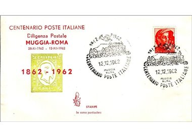 ITALIA 1962 FDC (Venetia) Diligenza postale Muggia-Roma