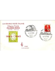 ITALIA 1962 FDC (Venetia) Diligenza postale Palermo-Roma