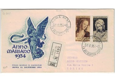 ITALY 1954 FDC (Venice) Marian Year collected