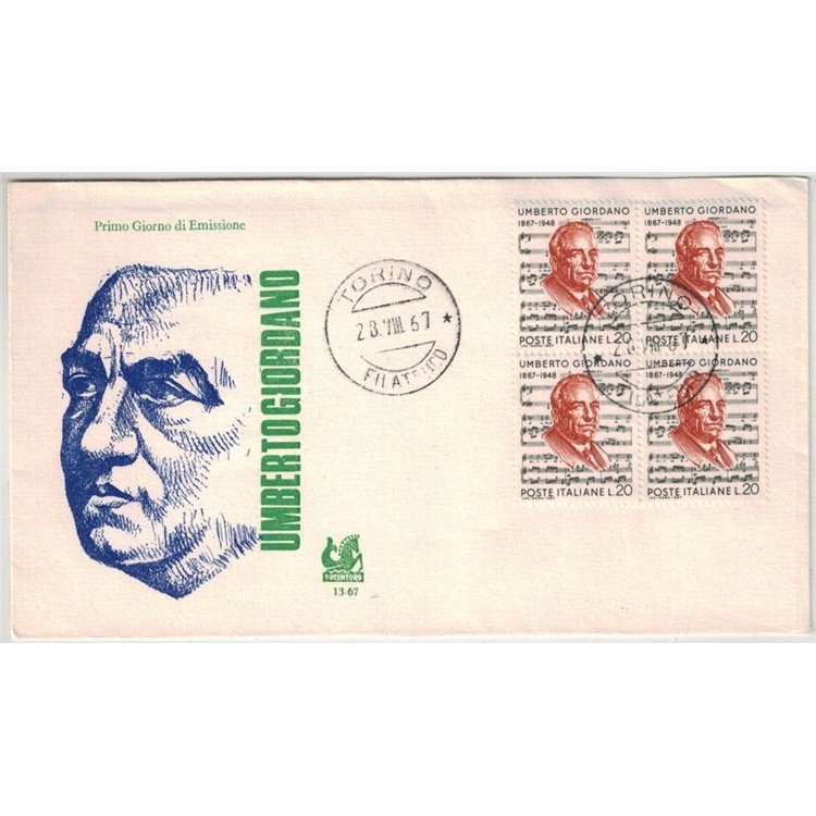 ITALIA 1967 FDC (Bucintoro) Umberto Giordano