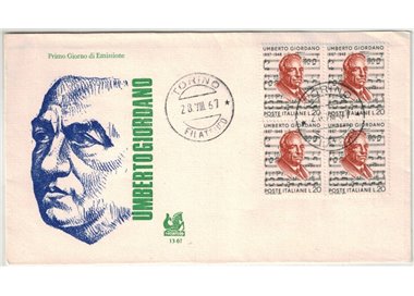 ITALIA 1967 FDC (Bucintoro) Umberto Giordano