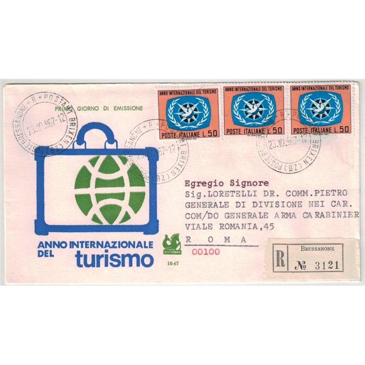 ITALY 1967 FDC (Bucintoro) Year of Tourism