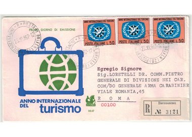 ITALY 1967 FDC (Bucintoro) Year of Tourism