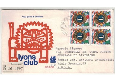 ITALIA 1967 FDC (Bucintoro) Lions club