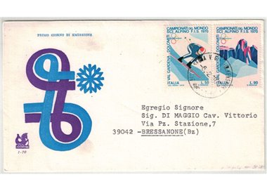 ITALY 1970 FDC (Bucintoro) Alpine Skiing