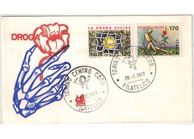 ITALIA 1977 FDC (Bucintoro) Campagna antidroga