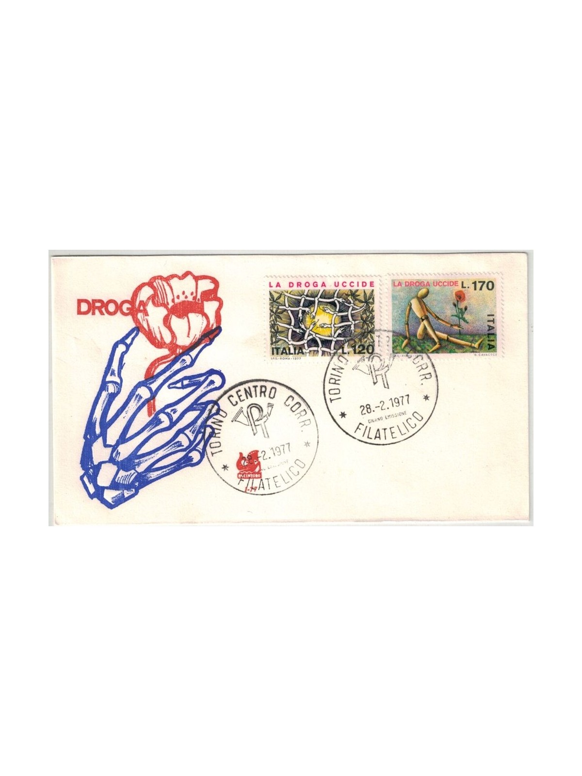 ITALIA 1977 FDC (Bucintoro) Campagna antidroga