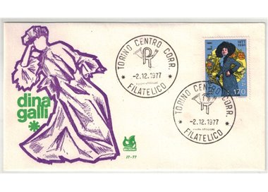 ITALIA 1977 FDC (Bucintoro) Dina Galli