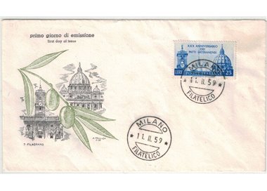 ITALIA 1959 FDC (Filagrano) Patti lateranensi