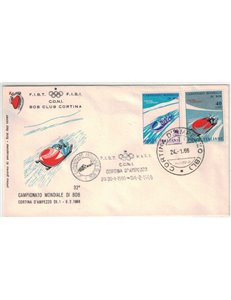 ITALY 1966 FDC (Filagrano) Bobsleigh Championships