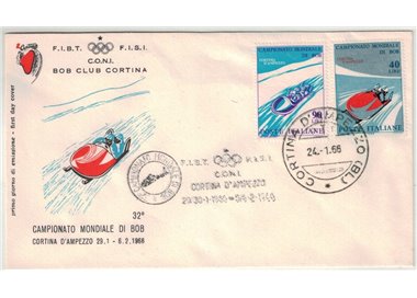 ITALIA 1966 FDC (Filagrano) Campionati di bob