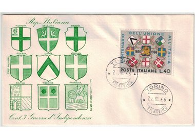 ITALY 1966 FDC (Filagrano) Union of Veneto