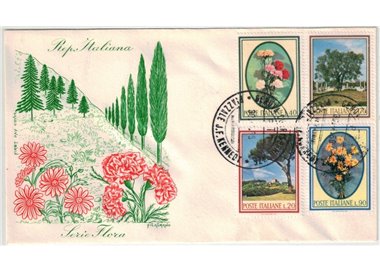 ITALY 1966 FDC (Filagrano) Flora