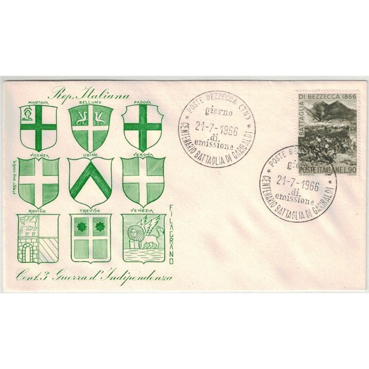 ITALIA 1966 FDC (Filagrano) Bezzecca