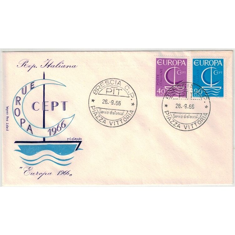 ITALY 1966 FDC (Filagrano) Europe