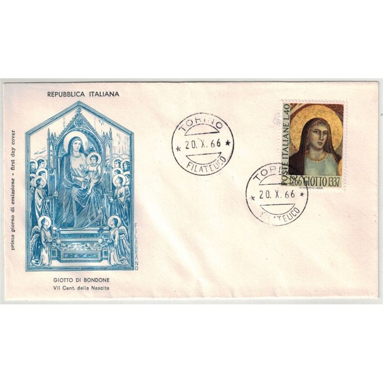 ITALY 1966 FDC (Filagrano) Giotto