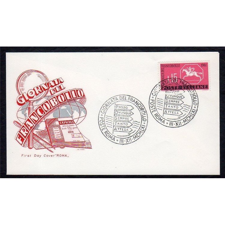 ITALY 1961 FDC (Rome) Stamp Day