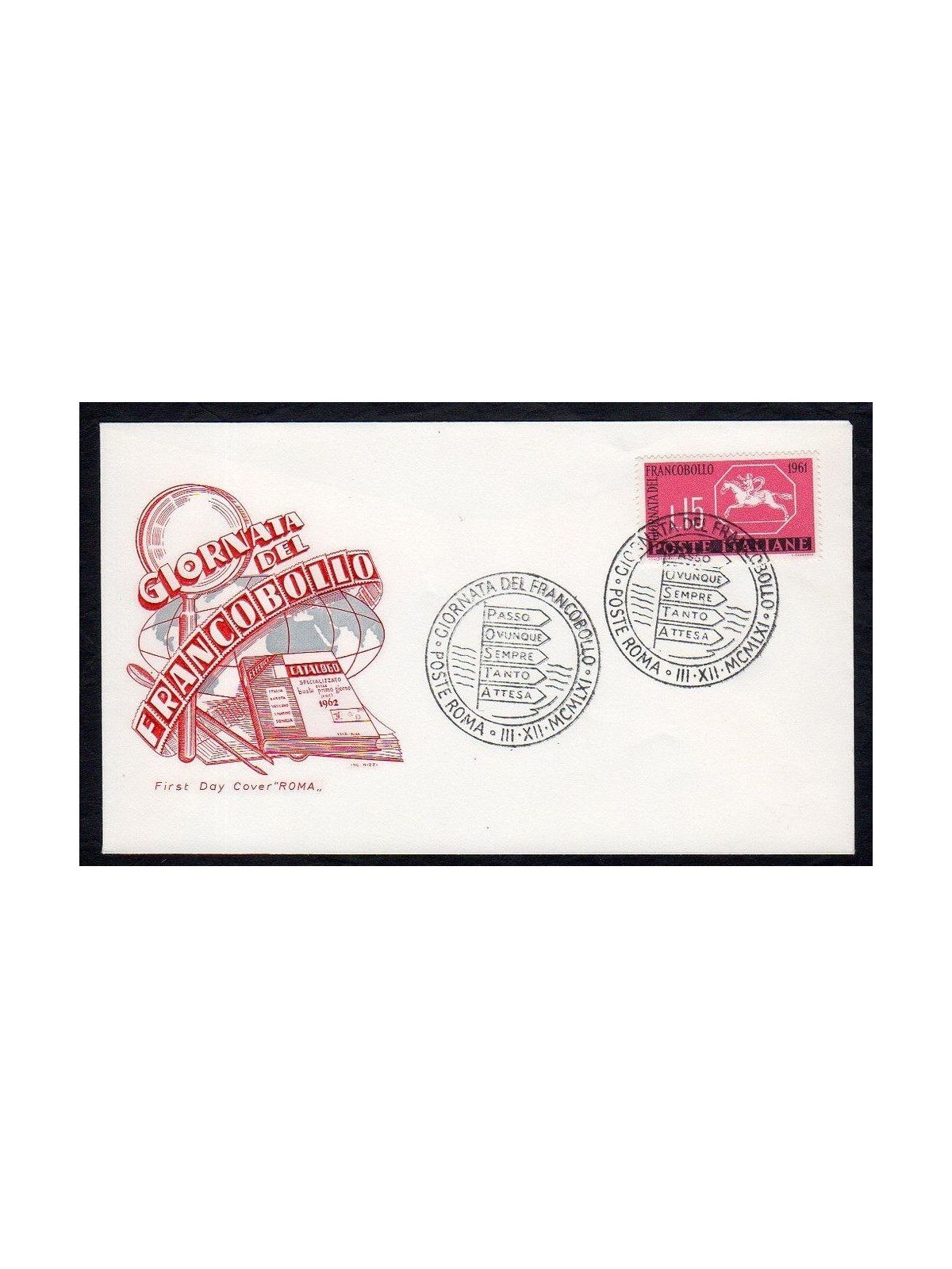 ITALIA 1961 FDC (Roma) Giornata del francobollo