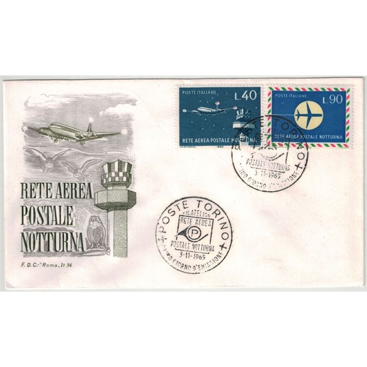 ITALIA 1965 FDC (Roma) Rete aerea postale