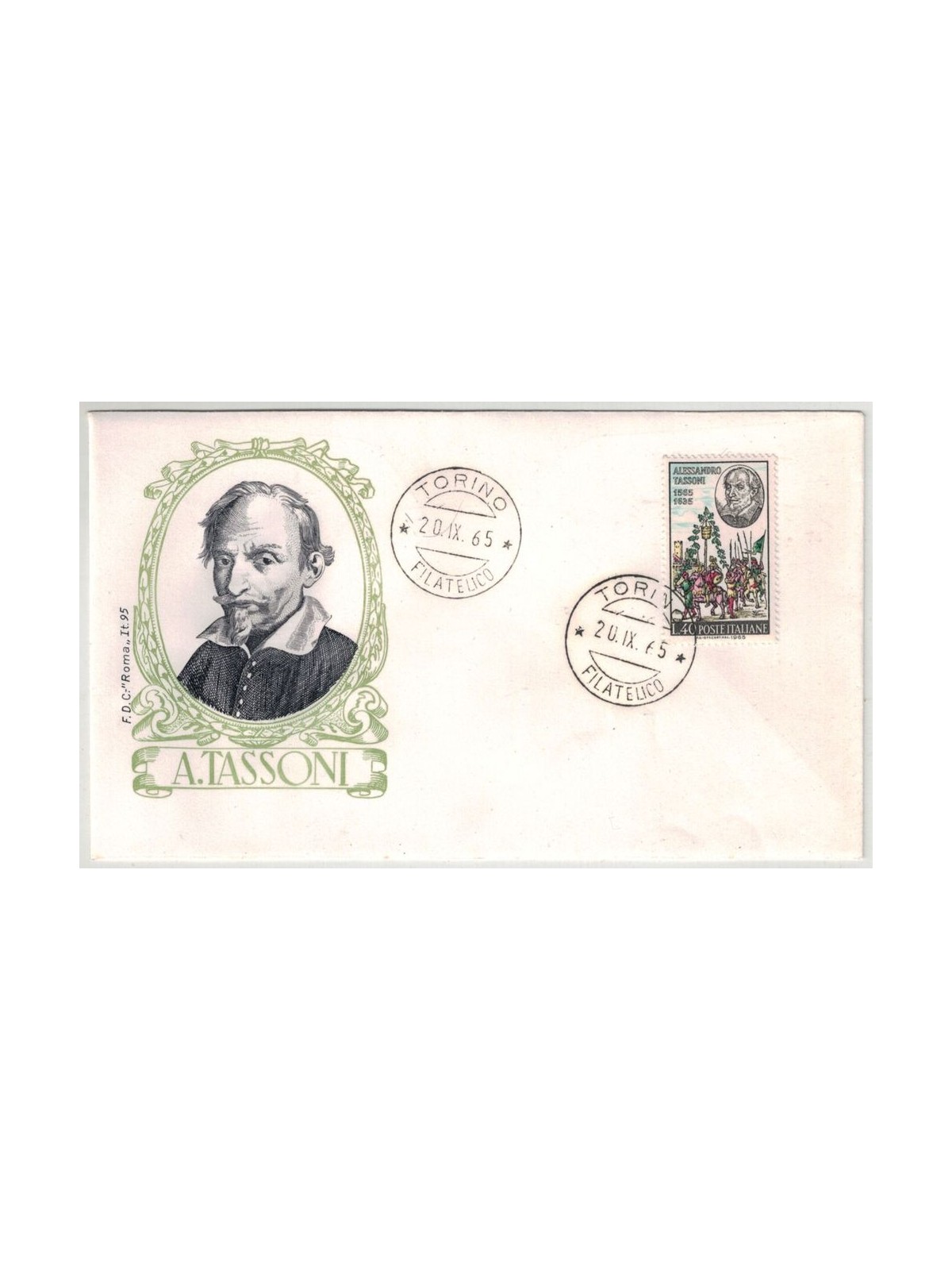 ITALY 1965 FDC (Rome) Alessandro Tassoni