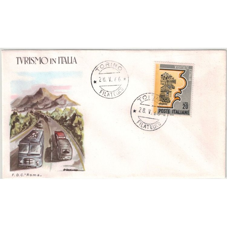 ITALIA 1966 FDC (Roma) Propaganda turistica