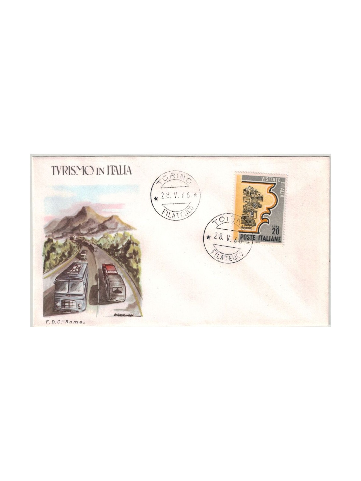 ITALIA 1966 FDC (Roma) Propaganda turistica