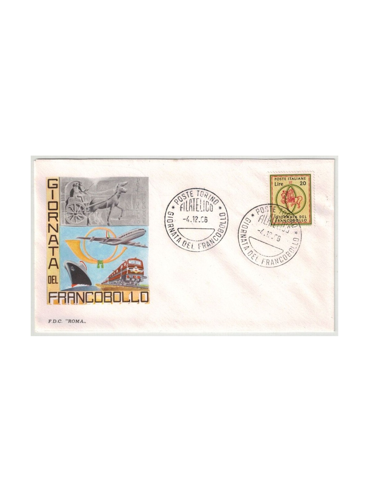 ITALIA 1966 FDC (Roma) Giornata del francobollo