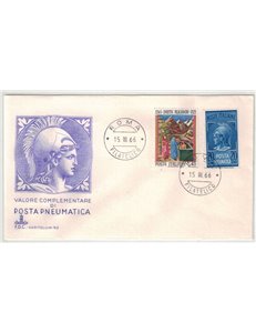 ITALY 1966 FDC (Capitolium) Pneumatic Mail
