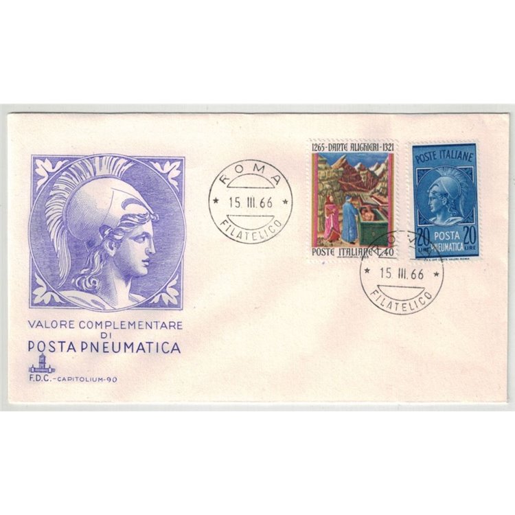 ITALIA 1966 FDC (Capitolium) Posta pneumatica