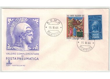 ITALY 1966 FDC (Capitolium) Pneumatic Mail