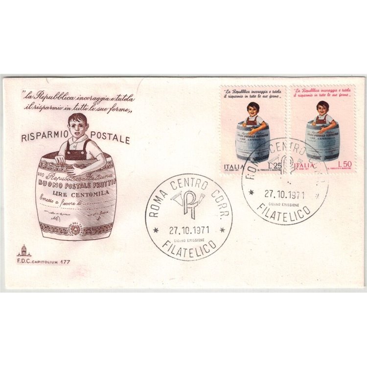 ITALIA 1971 FDC (Capitolium) Risparmio postale