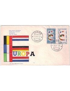 ITALY 1957 FDC (AICFDC) Europe
