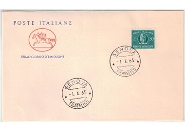 ITALY 1965 FDC Authorized delivery