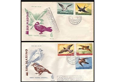 SAN MARINO 1959 FDC (Venetia) Poultry fauna