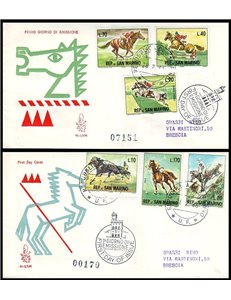 SAN MARINO 1966 FDC (Venice) Equestrian sports collected