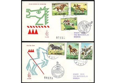 SAN MARINO 1966 FDC (Venice) Equestrian sports collected