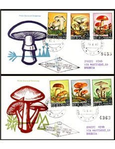SAN MARINO 1967 FDC (Venezia) Mushrooms collected