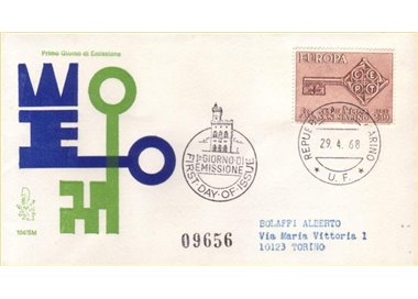 SAN MARINO 1968 FDC (Venice) Europe collection
