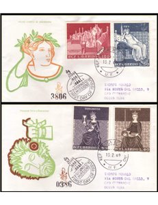 SAN MARINO 1969 FDC (Venice) Ambrogio Lorenzetti collection
