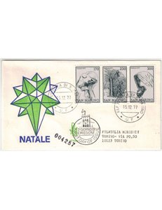 SAN MARINO 1977 FDC (Venetia) Natale racc