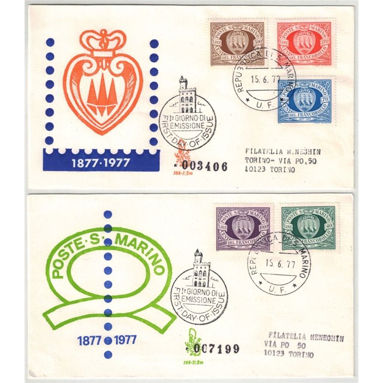 SAN MARINO 1977 FDC (Venice) Centenary stamps collection