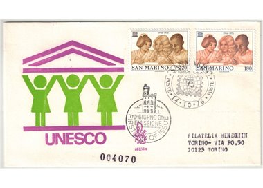 SAN MARINO 1976 FDC (Venetia) Unesco racc