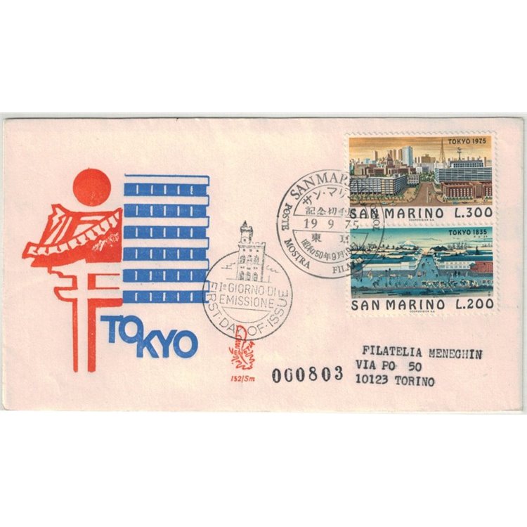 SAN MARINO 1975 FDC (Venice) Tokyo collect