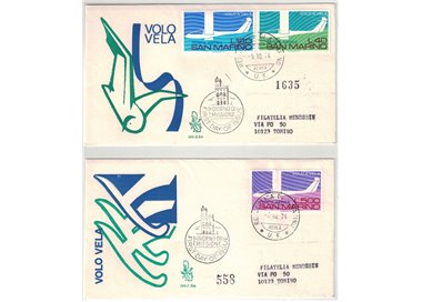 SAN MARINO 1974 FDC (Venetia) Volo a vela racc