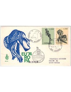 SAN MARINO 1974 FDC (Venetia) Europa racc