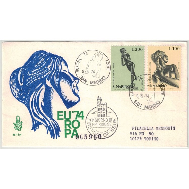 SAN MARINO 1974 FDC (Venice) Europe collection