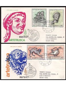 SAN MARINO 1971 FDC (Venetia) Arte etrusca racc